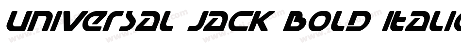 Universal Jack Bold Italic字体转换
